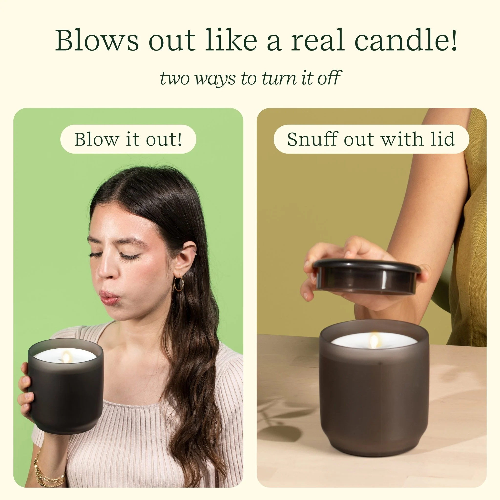 Flameless Candle Diffuser - Frosted Charcoal - Image 4
