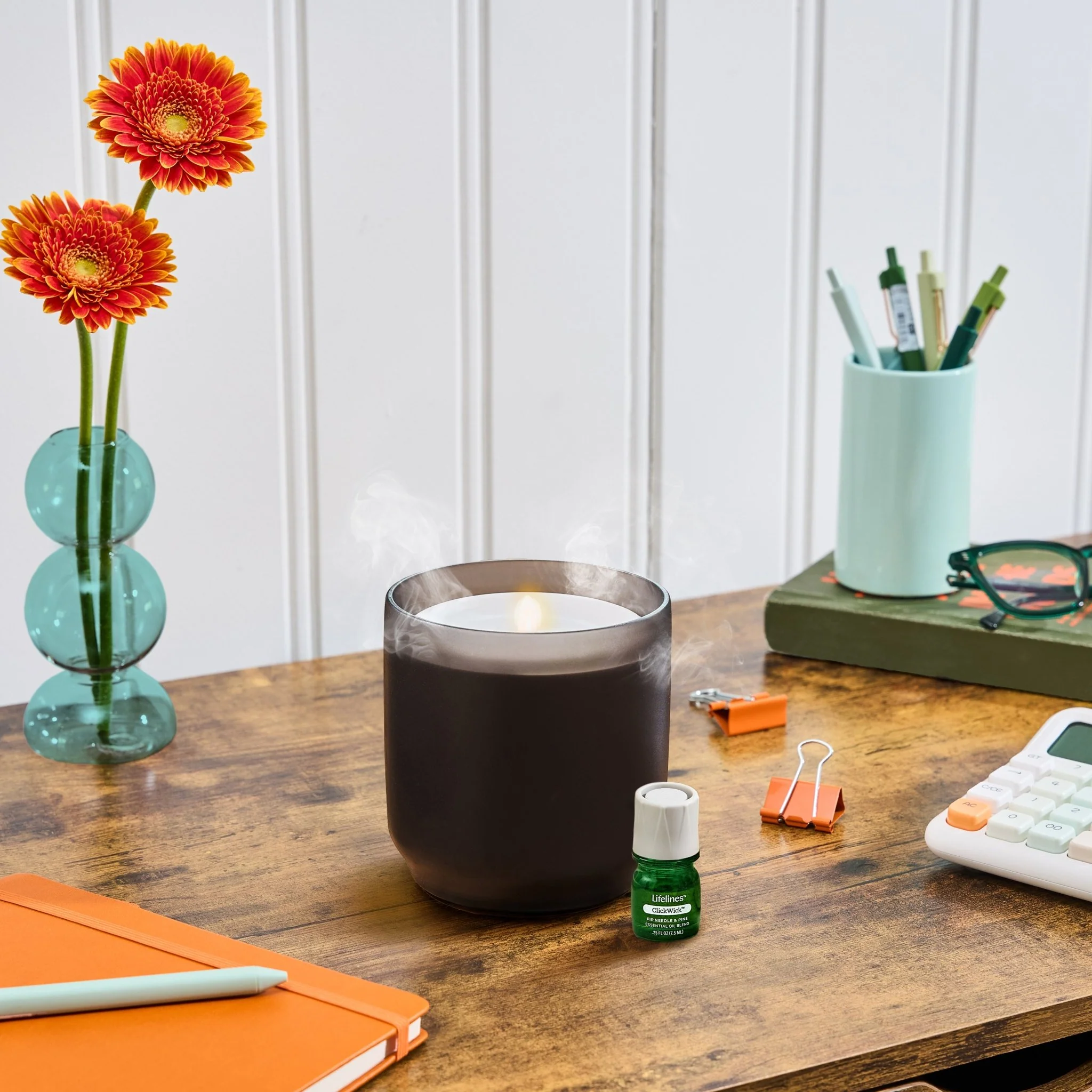 Flameless Candle Diffuser - Frosted Charcoal - Image 6