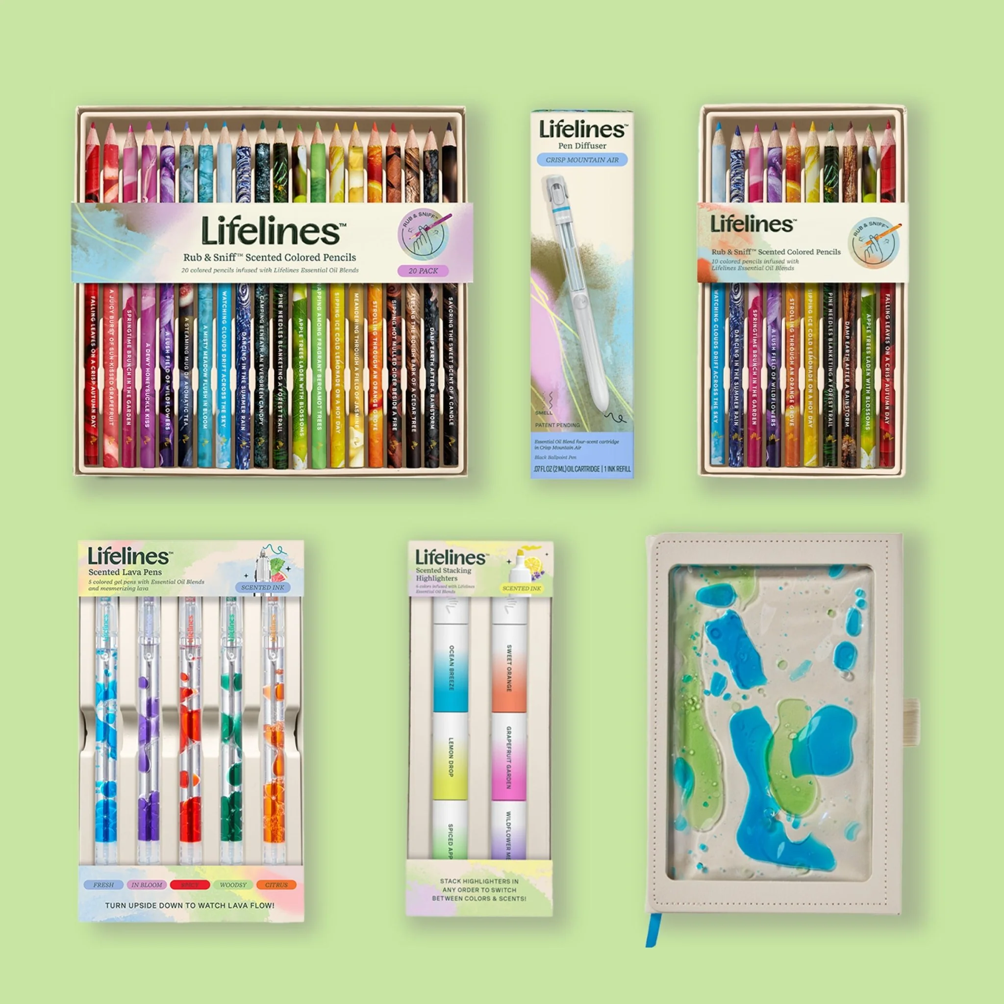 Scented Lava Pen 2 Pack - Blue/Red - Image 6