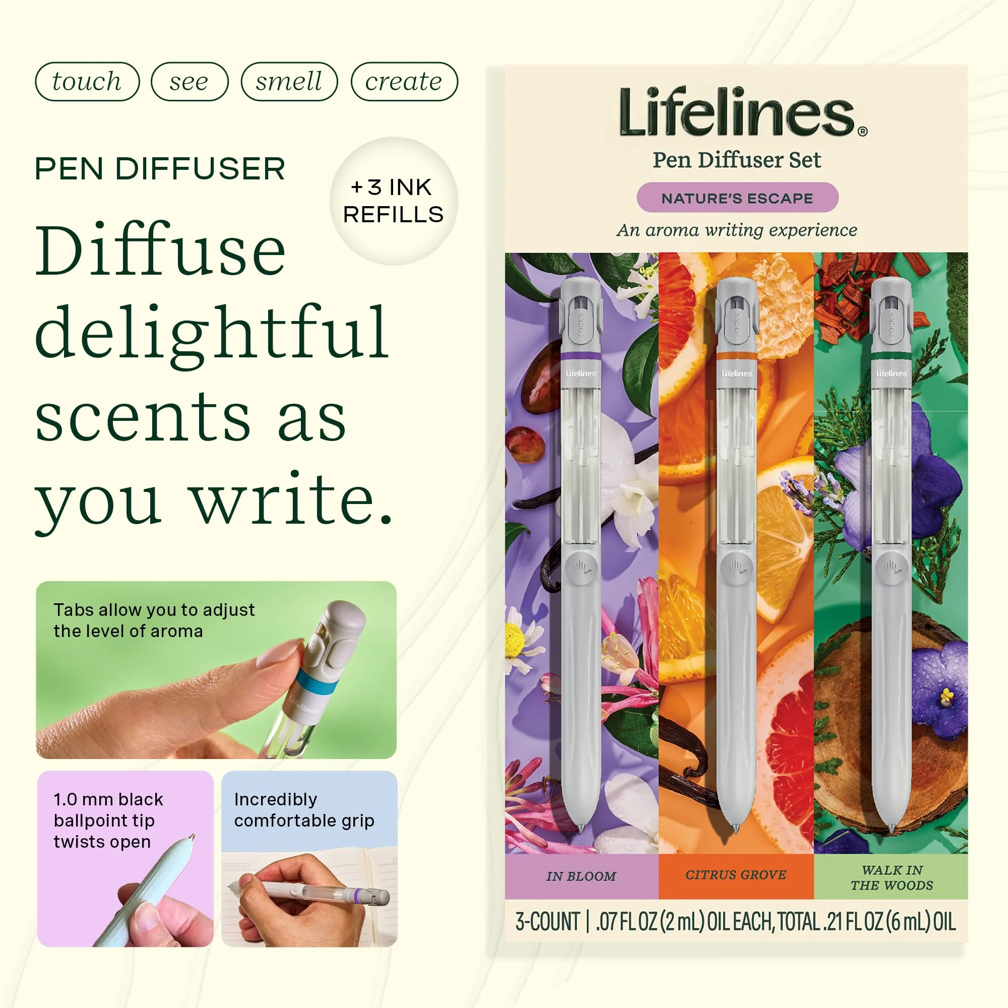 Lifelines 3 Pack Pen Diffuser - Nature's Escape - Image 2